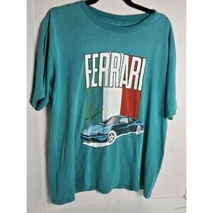 1990's Ferrari T-shirt Single Stich Cut Tag Size Large  Sun Sportswear